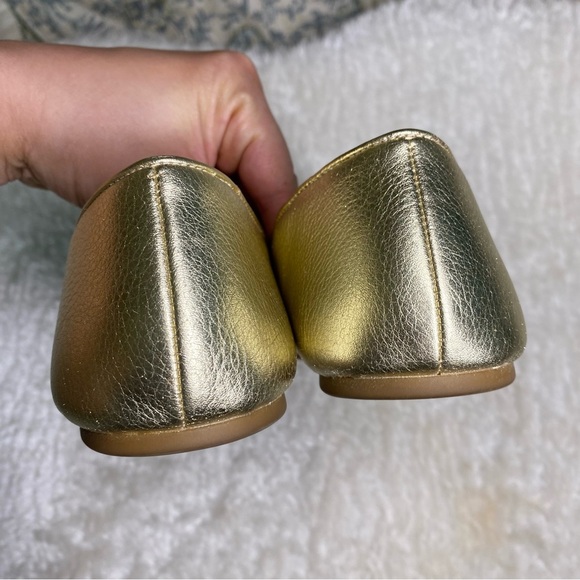 Coach Doreen Metallic Gold Ballet Flats 9.5 - Picture 2 of 6